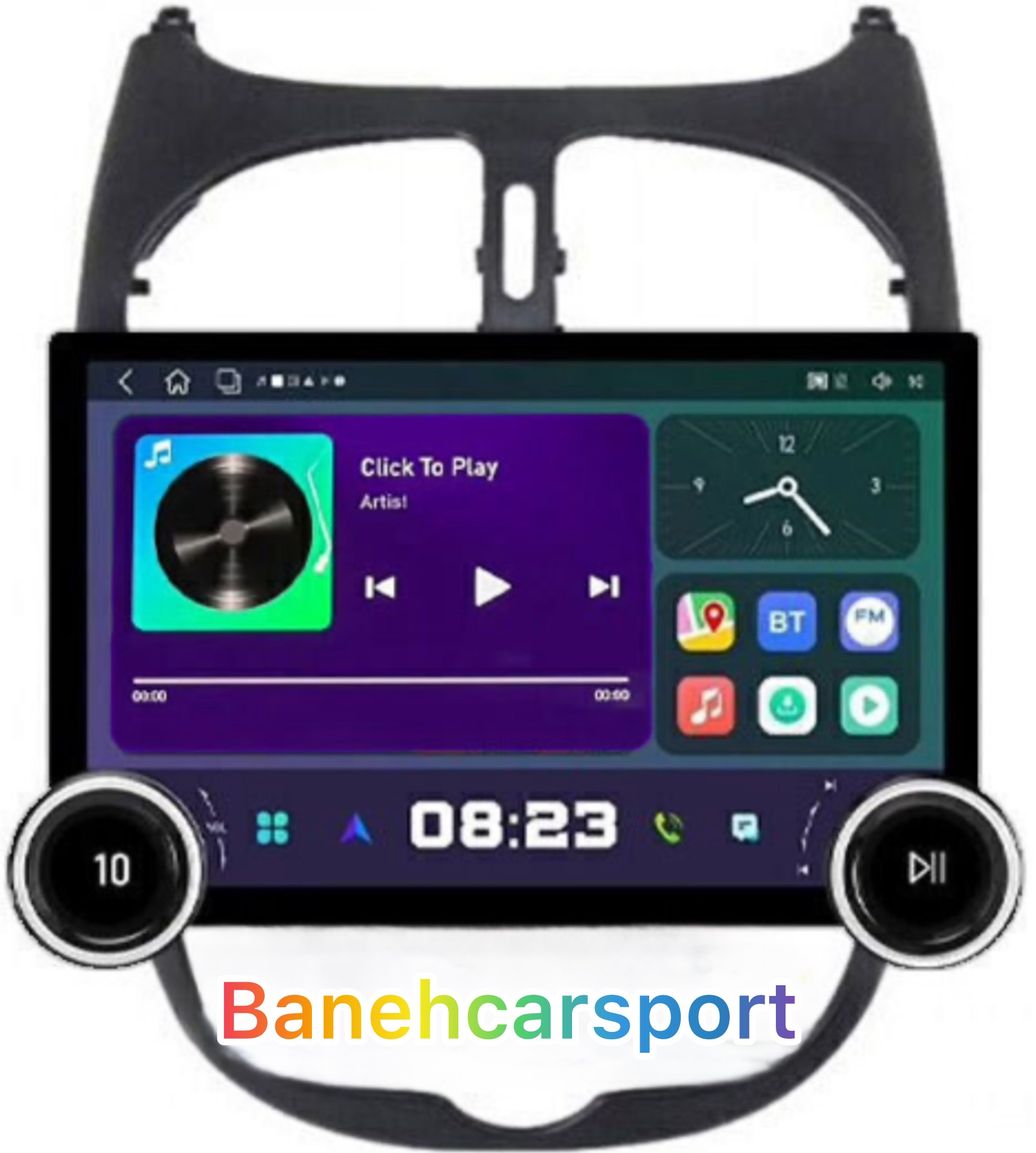 مانیتور اندروید پژو 206 ولوم دار رم 4 حافظه 64 دیاموند 10.1 اینچ کار پلی دار مدل Monitor DIAMOND Peugeot 206